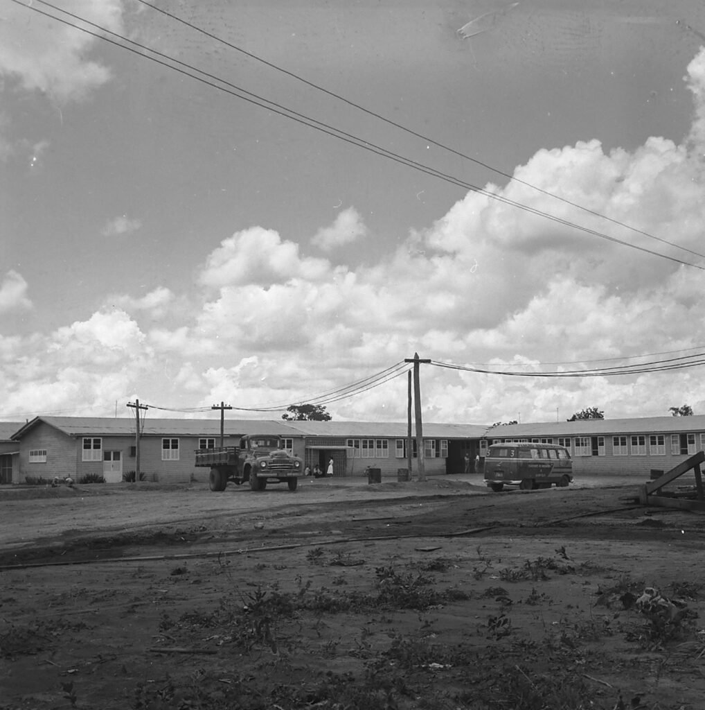 Canteiro de obras durante a construção de Brasília em 1959