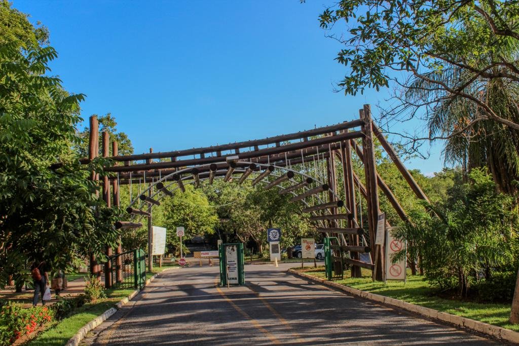 Entrada do Parque Estadual Mãe Bonifácia, em Cuiabá