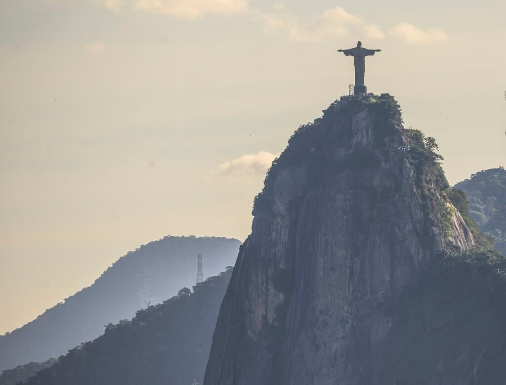 Cristo Redentor no alto do Corcovado, no Rio de Janeiro