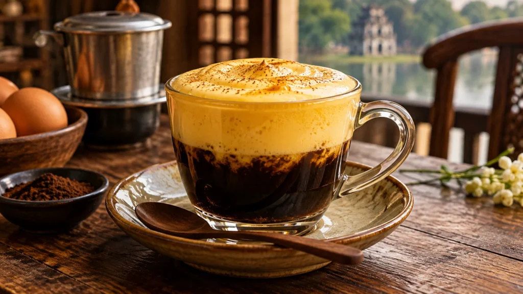Café com ovo em Hanói: o nome assusta, a xícara muda a conversa