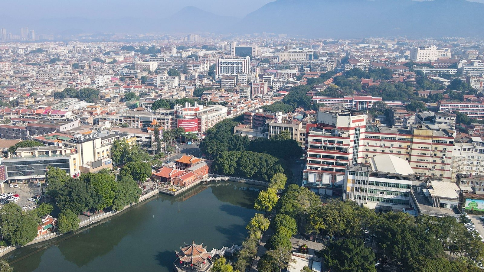 Vista panorâmica do centro antigo de Quanzhou