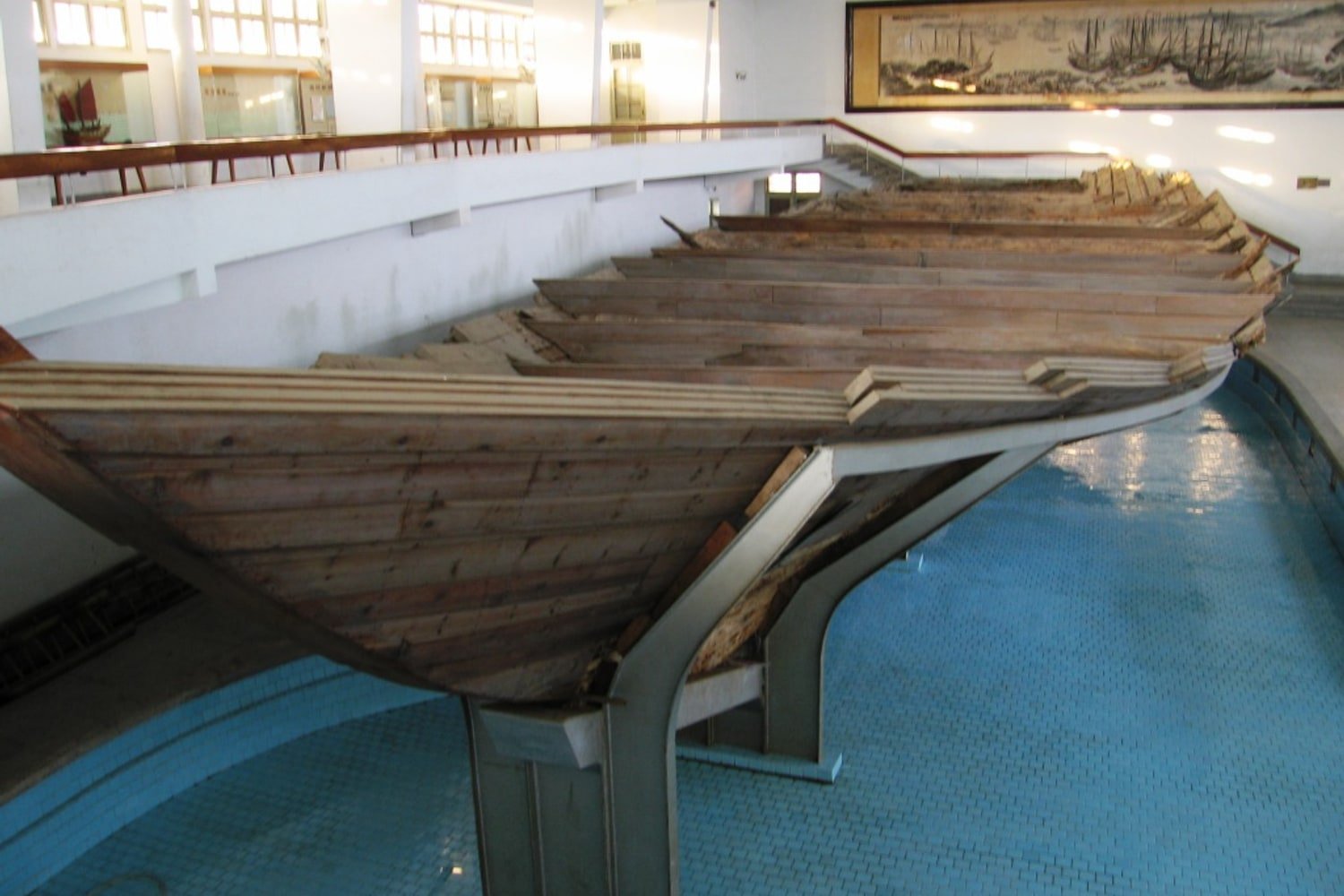 Embarcação histórica preservada em Quanzhou