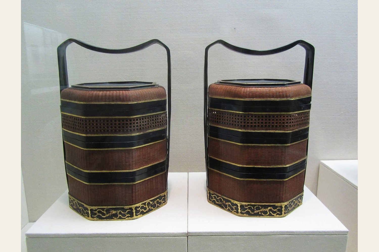 Cesta de bambu de Shengzhou em museu