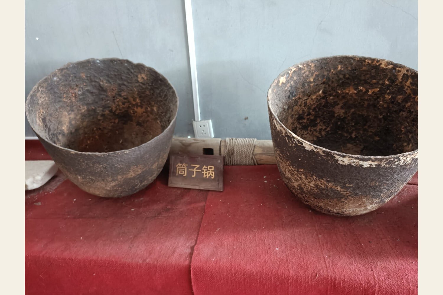 Objetos em exposição no museu da cultura do sal de Shiyang